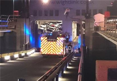 Car deck on ferry collapses